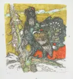 Auerhahn 2 by Alois Carigiet, 1976, color lithograph, sold Sep 2022