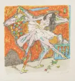 Tanz mit dem Narren by Alois Carigiet, 1976, color lithograph, sold Sep 2022