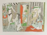 In der Garderobe by Alois Carigiet, 1982, color lithograph, offered Sep 2022