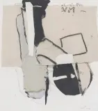 Ohne Titel by Hans Falk, 1985, charcoal, sold Sep 2022