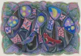 Vom Fuchs und Raben by Willi Hartung, 1963, watercolor, sold Sep 2022