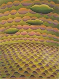 Hügelige Landschaft by Willi Hartung, 1965, watercolor, sold Sep 2022