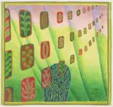 Pflanzen by Willi Hartung, 1972, watercolor, sold Sep 2022