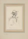 Brulé Baraque by Edouard Vallet, ink, sold Sep 2022