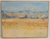 Sommerlandschaft", 1978 by Max Franz Brütschlin, oil on canvas, sold Sep 2022