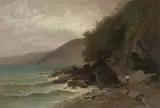 Küstenlandschaft by Gustave Castan, oil on paper, offered Sep 2022