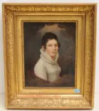 Portrait Jenny Burckhardt, 1816 by Alois Keigerlin, oil on canvas, sold Sep 2022