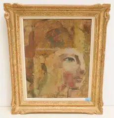 Mädchenkopf, Profil", 1905 by Oskar Lüthy, oil on board, offered Sep 2022