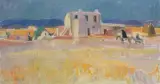 Das Haus in der Ebene bei Aguilas", 1957 by Henri Schmid, oil on canvas, sold Sep 2022