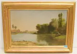 L'Ile à la Robertsau près de Strasbourg by François Vuagnat, oil, offered Sep 2022