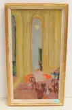 Im Café, 1949 by Rudolf Zender, oil on board, sold Sep 2022