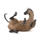 Untitled by Star Liana York, bronze horse caught in the action of rolling to its feet, sold Aug 2023