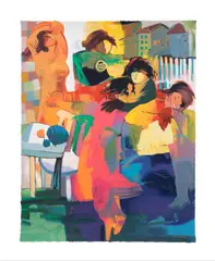 Serenade by Hessam Abrishami, serigraph on paper, sold Oct 2023