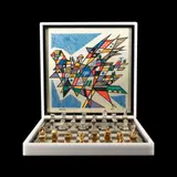 Untitled by Naim Basson, mixed media chess set, sold Oct 2023