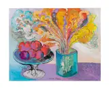 Fruit and Flowers by Calman Shemi, lithograph, sold Oct 2023