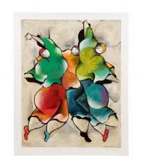 Untitled by David Schluss, serigraph on paper, sold Oct 2023