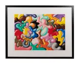 Lokglob by Kenny Scharf, 1998, serigraph on paper, sold Oct 2023