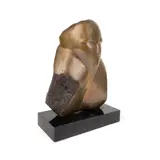 Abstract Bust by Larry Mohr, bronze sculpture on a black plinth, sold Oct 2023