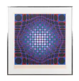 Ond Fire by Victor Vasarely, circa 1975, serigraph on paper, sold Oct 2023