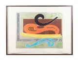 Eskimo Curlew from the Exotic Bird Series by Frank Stella, 1977, lithograph on paper, sold Oct 2023