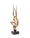 Untitled by Antonio Grediaga, bronze abstract scrolling sculpture, sold Oct 2023