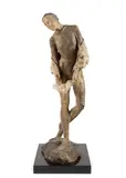 patinated figural bronze 'The Dove, depicting a ballerina standing with one leg behind the other by Roy Fairchild-Woodard, marble base. Note: Purchased 1998 from Hanson Gallery, sold Oct 2023