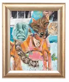 Hog Series CCLXXX: Clear and Present Danger II by Tarleton Blackwell, 2009, oil on canvas, sold Oct 2023