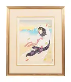 Vent du Nord. Coree circa by Paul Jacoulet, woodblock on paper, sold Oct 2023