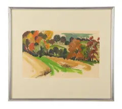DE artist by Mary Page Evans, oil on paper, sold Sep 2025