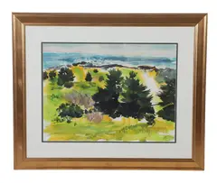 Untitled by Edward Christiana, watercolor on paper, sold Oct 2025