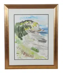 Untitled by Edward Christiana, watercolor on paper, sold Oct 2025