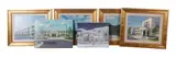 (6) Paintings of Corporate Buildings by William Beebe, oil on canvas and oil on panel, sold Oct 2025