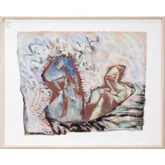 Untitled by Stephanie Weber, mixed media on paper, sold Aug 2022
