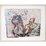 Untitled by Stephanie Weber, mixed media on paper, sold Aug 2022