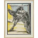 The Eagle Catcher by Daniel Owen Stolpe, 1980, lithograph in colors, sold Aug 2022
