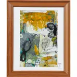 Untitled by Aisha Kahn, mixed media on paper, sold Aug 2022