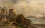 Countryside by the Lake by Wilhelm Theodor Nocken, oil on canvas, sold Sep 2022