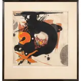 Untitled by Hodaka Yoshida, woodcut, sold Sep 2022