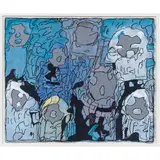 Untitled by Donald Mitchell, mixed media on paper, sold Sep 2022