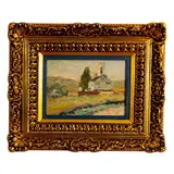 Connecticut by Original Oil, Oil on board painting in an Impressionist style of the schoo, sold Sep 2023