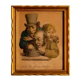 1761-1845) by Hand-Colored Lithograph, Hand-colored lithograph "La Gourmandise" (Gluttony) depictin, sold Sep 2023
