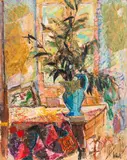 Impressionistic Still Life by H. Paul, Mixed Media Oil on Board, sold Jul 2024