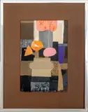 Cubist Still Life Scene by Mary Lou Hofsoos, Oil on Paper, sold Jul 2024