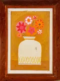 Floral Still Life by Mary Lou Hofsoos, Oil on Masonite, sold Jul 2024