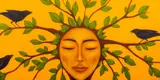 Tree Goddess by Tamara Adams, 1998, Acrylic on Canvas, sold Jul 2024