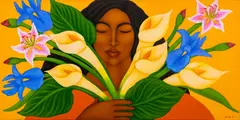 The Flower Seller by Tamara Adams, 2015, Acrylic on Canvas, sold Jul 2024