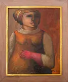Pregnant Women by Arnaldo Miccoli, 1973, Oil on Canvas, sold Jul 2024