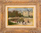 Jardin du Luxembourg by Frederick Hale McDuff, Oil on Canvas Laid to Board, sold Jul 2024