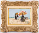 Beach Scene by Frederick Hale McDuff, Oil on Canvas, sold Jul 2024