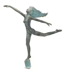 Untitled by Victor Salmones, bronze of dancing woman, sold May 2024